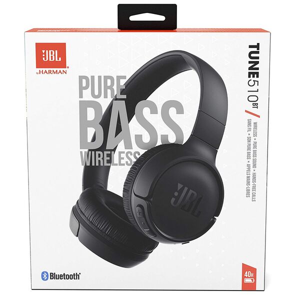 JBL Casti Fara Fir BT 5.0, cu Microfon - JBL Tune 510 (JBLT510BTBLKEU) - Black 6925281987267 έως 12 άτοκες Δόσεις