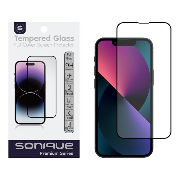 Hardy Glass Sonique Premium Series HD Full Cover 9H Apple iPhone 13 Mini Μαύρο 5210312026482