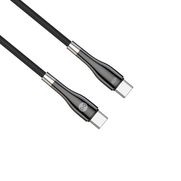 Forever Sleek cable USB-C - USB-C 2,0 m 60W black 5907457735941