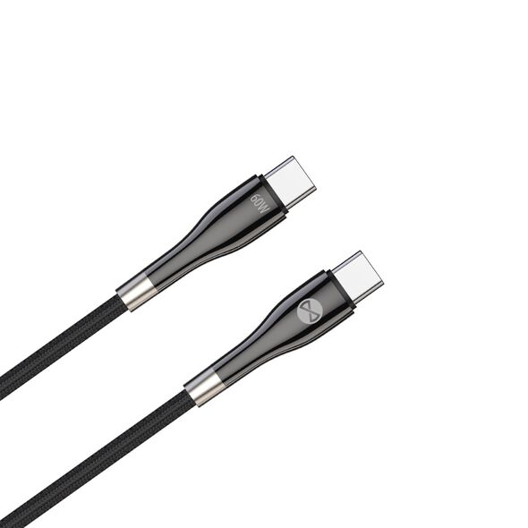 Forever Sleek cable USB-C - USB-C 2,0 m 60W black 5907457735941