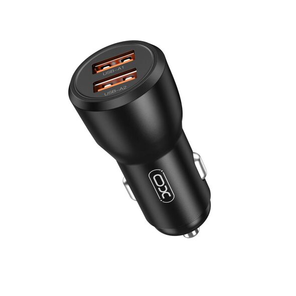 XO car charger CC55 30W 2x USB black 6920680840403