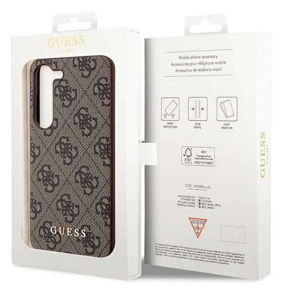 Guess case for Samsung Galaxy A55 GUHCSA55GF4GBR brown HC PU 4G with charm 3666339259655