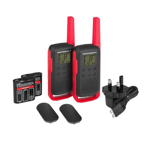 Motorola Talkabout T62 twin-pack + charger red 5031753007324