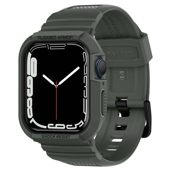 Strap for APPLE WATCH 4 / 5 / 6 / SE (44MM) Spigen Rugged Armor "Pro" Military Green 8809640254222