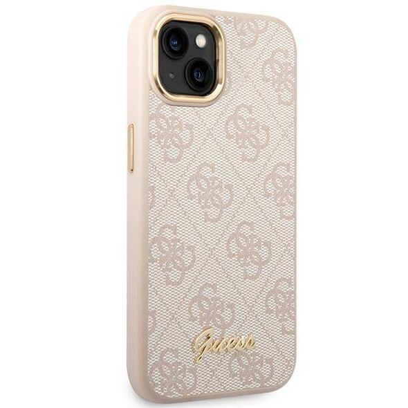 Original Case IPHONE 14 PLUS Guess Hard Case 4G Vintage Gold Logo (GUHCP14MHG4SHP) pink 3666339065331