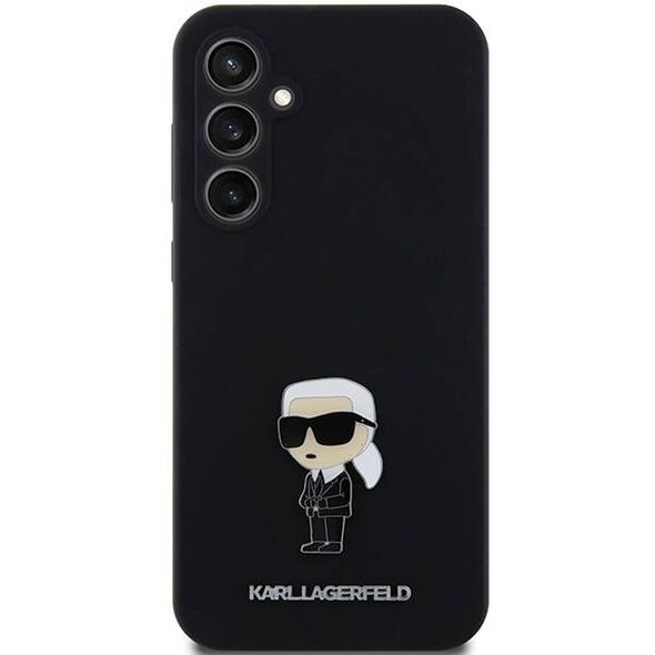 Original Case SAMSUNG GALAXY S23 FE Karl Lagerfeld Silicone Ikonik Metal Pin (KLHCS23FEMHKNPK) black 3666339218645