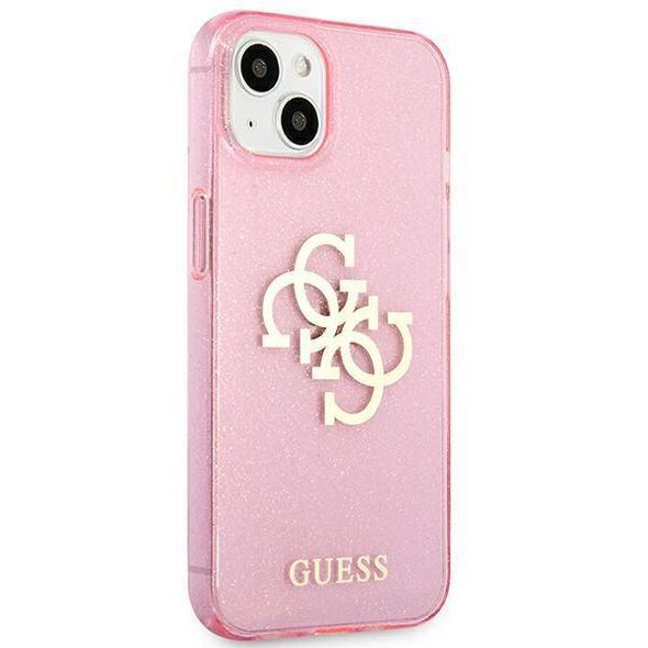 Original Case IPHONE 13 MINI Guess Hard Case Glitter 4G Big Logo (GUHCP13SPCUGL4GPI) pink 3666339024475