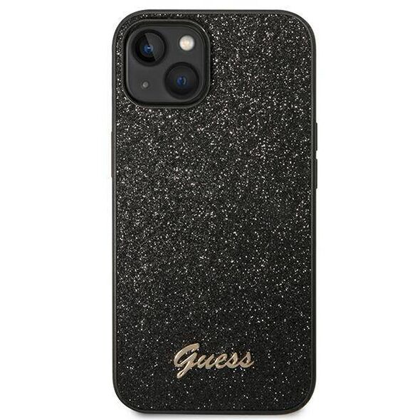 Original Case IPHONE 14 PLUS Guess Hard case Glitter Script black 3666339065133