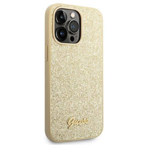 Original Case IPHONE 14 PRO MAX Guess Hard case Glitter Script gold 3666339065119