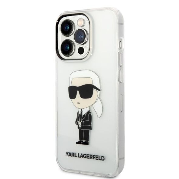 Karl Lagerfeld case for iPhone 14 Pro Max 6,7&quot; KLHCP14XHNIKTCT transparent hardcase Ikonik Karl Lagerfeld 3666339087111