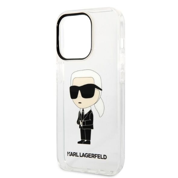 Karl Lagerfeld case for iPhone 14 Pro Max 6,7&quot; KLHCP14XHNIKTCT transparent hardcase Ikonik Karl Lagerfeld 3666339087111