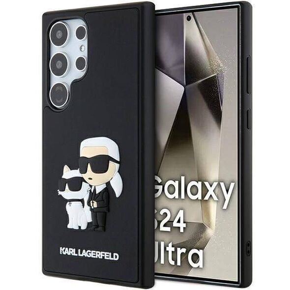 Original Case SAMSUNG GALAXY S24 ULTRA Karl Lagerfeld Hardcase 3D Rubber Karl`s&Choupette (KLHCS24L3DRKCNK) black 3666339241988