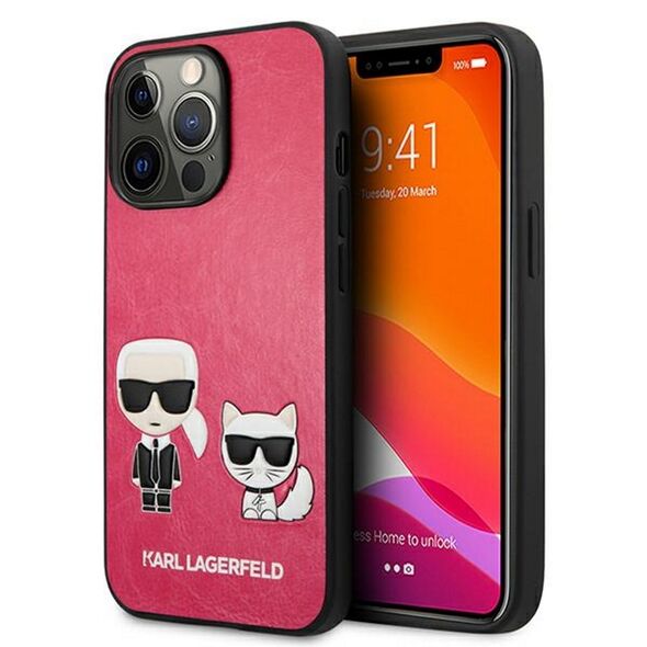 Karl Lagerfeld case for iPhone 13 Pro Max 6,7&quot; KLHCP13XPCUSKCP fushia hard case Iconic Karl & Choupette 3666339027285