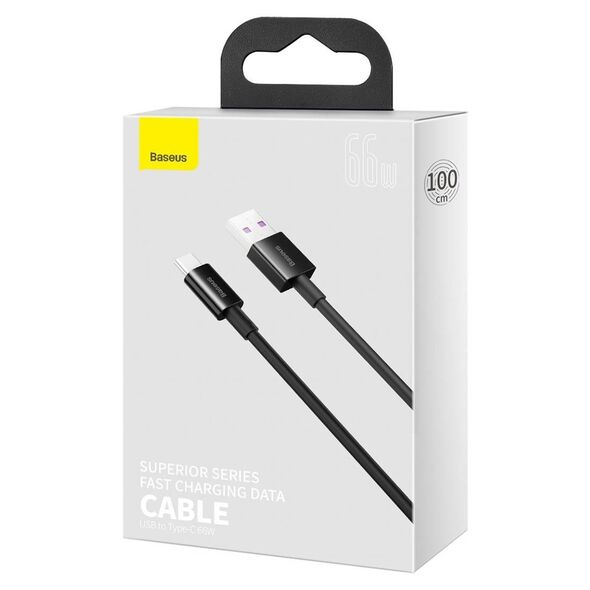 Baseus Superior Series Cable USB to USB-C, 66W, 1m (black) 6953156205499