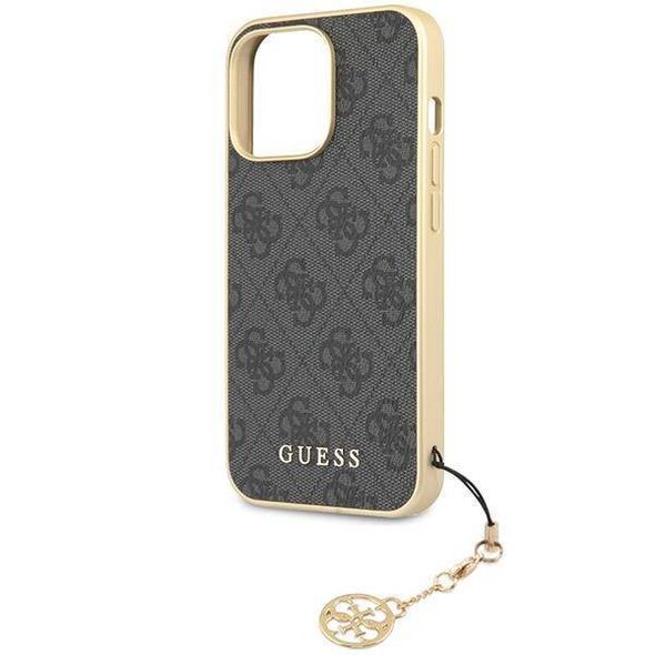 Original Case APPLE IPHONE 15 PRO Guess Hardcase 4G Charms Collection (GUHCP15LGF4GGR) gray 3666339171681