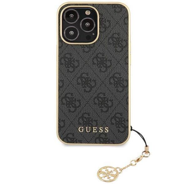 Original Case APPLE IPHONE 15 PRO Guess Hardcase 4G Charms Collection (GUHCP15LGF4GGR) gray 3666339171681