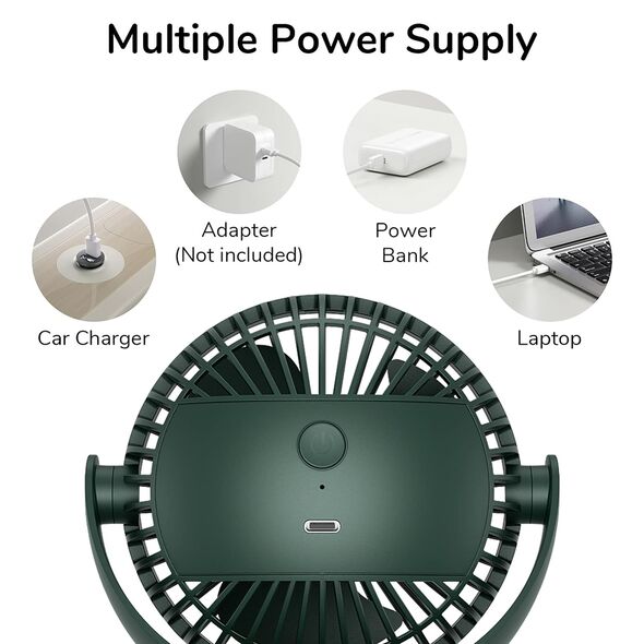 JisuLife 4000mAh Portable Desk Fan - JisuLife (FA29A) - Dark Green 6972154732059 έως 12 άτοκες Δόσεις