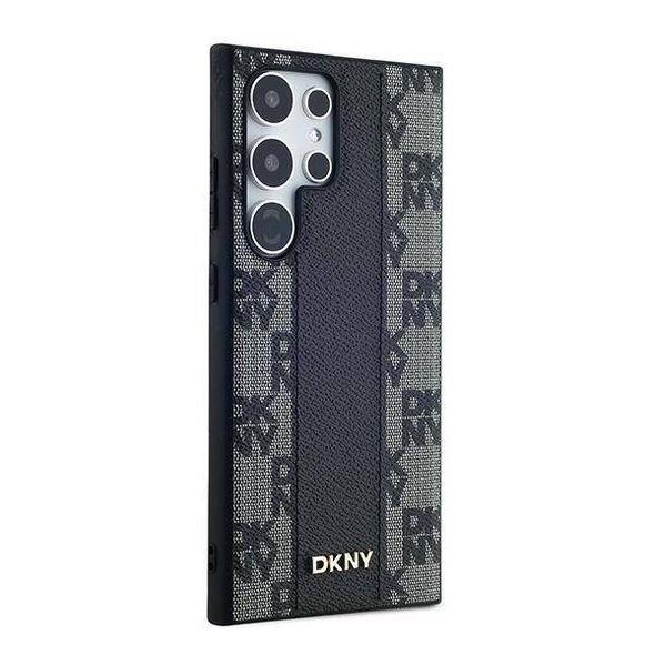 Original Case SAMSUNG GALAXY S24 ULTRA DKNY Hardcase Leather Checkered Mono Pattern MagSafe (DKHMS24SPCPVSLK) black 3666339276829