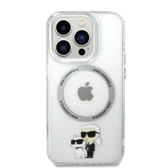 Original Case IPHONE 14 PRO Karl Lagerfeld Hardcase IML NFT Karl&Choupette Magsafe (KLHMP14LHNKCIT) transparent 3666339087623