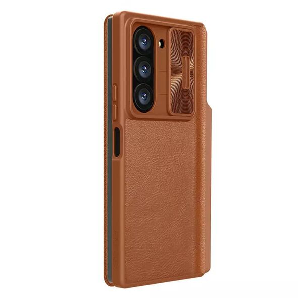 Nillkin Case for Samsung Galaxy Z Fold6 - Nillkin Qin Pro Leather Case - Brown 6902048281455 έως 12 άτοκες Δόσεις