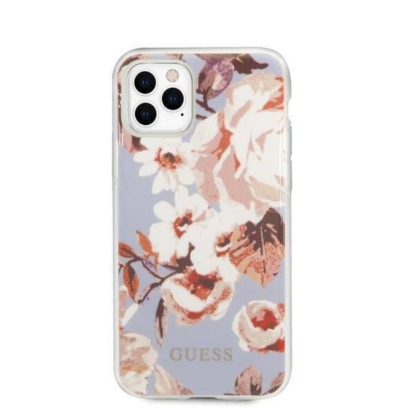 Original Case IPHONE 11 PRO MAX Guess N°2 Flower Collection (GUHCN65IMLFL02) purple 3700740475553