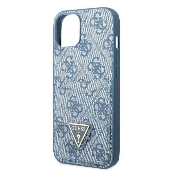 Case IPHONE 13 Guess Hardcase 4G Triangle Logo Cardslot (GUHCP13MP4TPB) blue 3666339047771