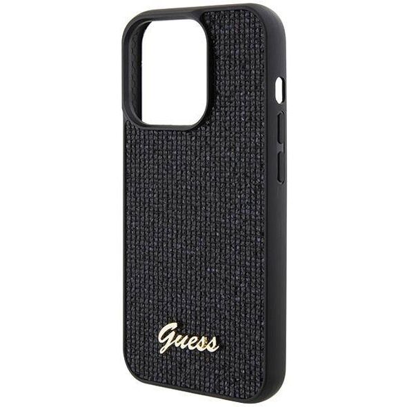 Original Case APPLE IPHONE 15 PRO Guess Hardcase Disco Metal Script (GUHCP15LPMSDGSK) black 3666339173456