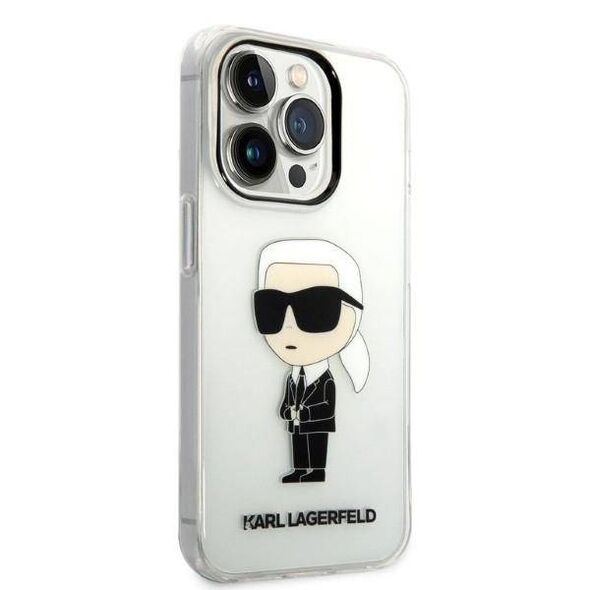 Original Case IPHONE 14 PRO Karl Lagerfeld Hardcase IML NFT Ikonik (KLHCP14LHNIKTCT) transparent 3666339087104