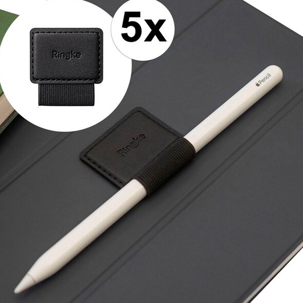 Ringke Ringke - Pen Holder (5 pack) - Ecological Leather, Textile, Elastic - Black 8809659043909 έως 12 άτοκες Δόσεις