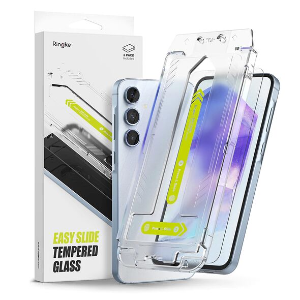 Ringke Folie pentru Samsung Galaxy A55 5G (set 2) - Ringke Easy Slide Tempered Glass - Clear 8809961784811 έως 12 άτοκες Δόσεις