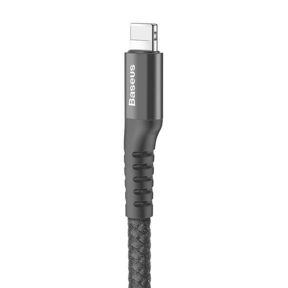 Baseus Spring-loaded cable Lightning 1m 2A (black) 6953156277397