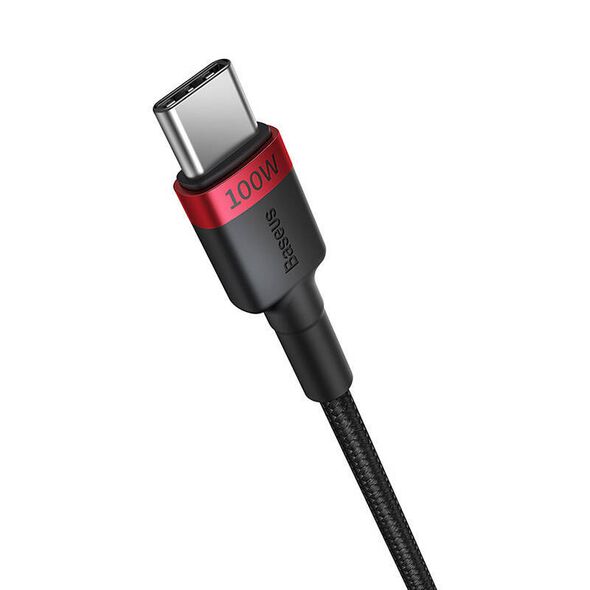 Cable Baseus Cafule USB-C do USB-C 100W, 1m, 2-Pack (Red-Black, Gray-Black) 6932172657451