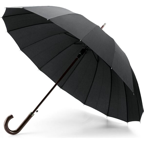 Esperanza Automatic straight parasol - LONDON - black 5901299933541