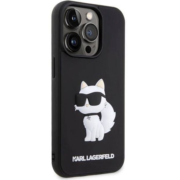 Original Case IPHONE 14 PRO Karl Lagerfeld Hardcase Rubber Choupette 3D (KLHCP14L3DRKHNK) black 3666339122683