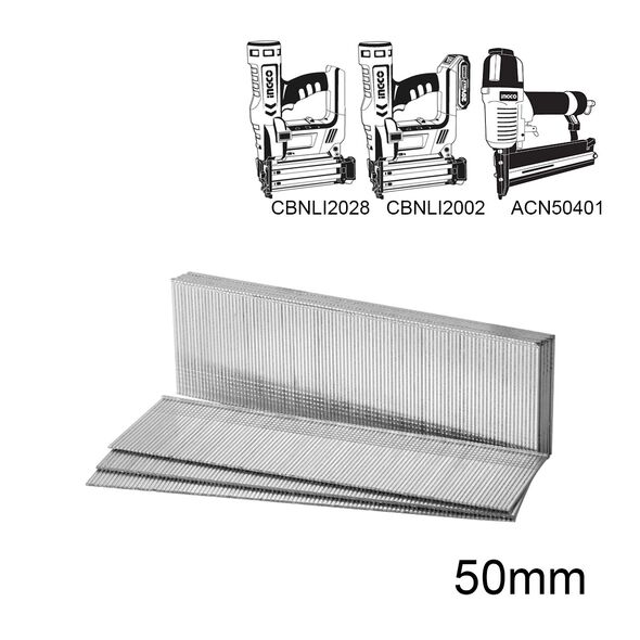 Ingco Καρφιά 50mm Αεροκαρφωτικού Acn50401, Cbnli2002, Cbnli2028 Ana18501 6928073670743 έως 12 Άτοκες Δόσεις