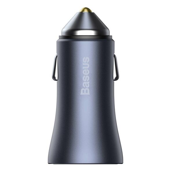 Baseus Golden Contactor Pro car charger, USB + USB-C, QC4.0+, PD, SCP, 40W (gray) 6953156201958