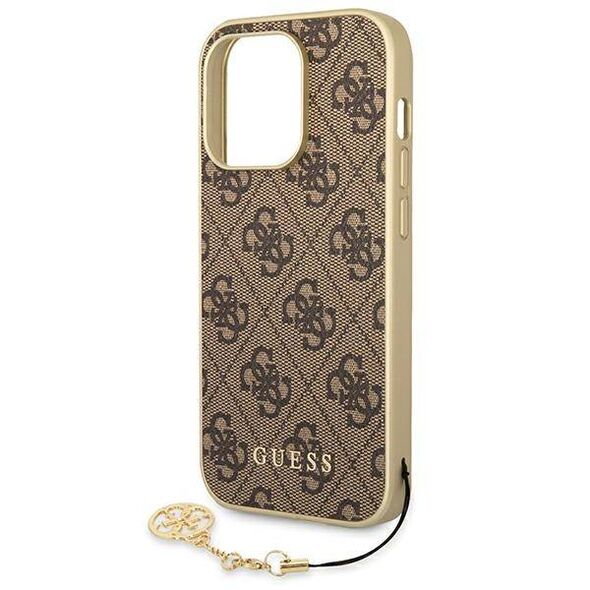 Original Case APPLE IPHONE 15 PRO MAX Guess Hardcase 4G Charms Collection (GUHCP15XGF4GBR) brown 3666339171650