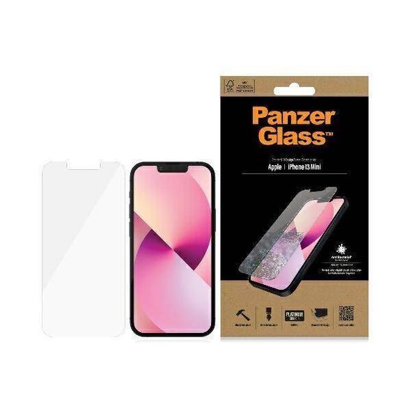 Tempered Glass IPHONE 13 MINI PanzerGlass Standard Super+ Antibacterial (2741) 5711724027413