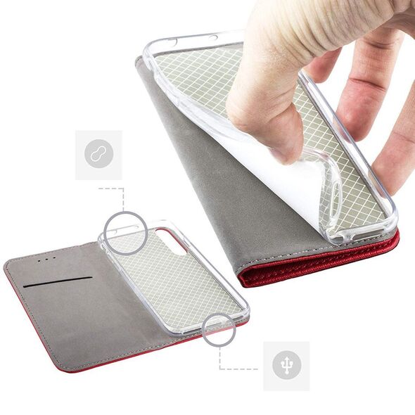 Case SAMSUNG GALAXY A22 5G Flip Magnet red 5902280681953