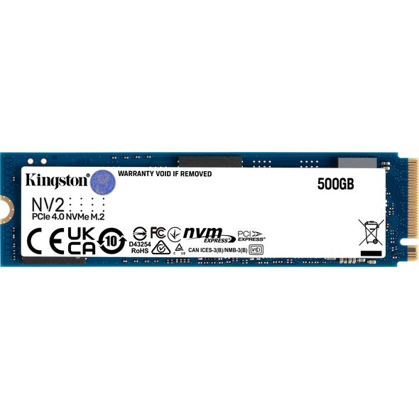 Kingston NV2 500GB M.2 2280 PCI-E x4 Gen4 NVMe SSD (SNV2S/500G)