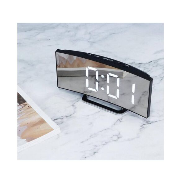 Mirror Clock Digital Electronic Electronic LED screen / Wake up / Thermometer black 5904161103288