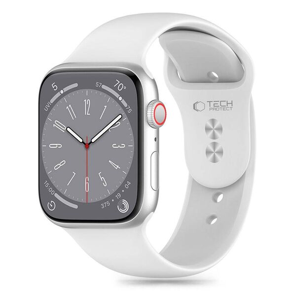 Strap for APPLE WATCH 3 / 4 / 5 / 6 / 7 / 8 / 9 / SE (38 / 40 / 41 MM) Tech-Protect Silicone white 5906302310111