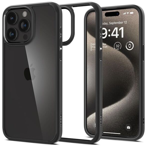 Spigen Husa pentru iPhone 15 Pro - Spigen Ultra Hybrid - Matte Black 8809896750448 έως 12 άτοκες Δόσεις