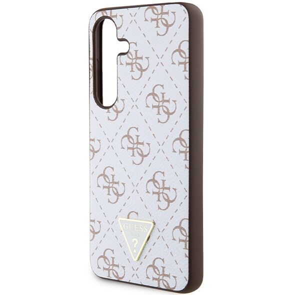 Guess case for Samsung Galaxy S24 GUHCS24SPG4GPH white HC PU 4G TRIANGLE 3666339246563