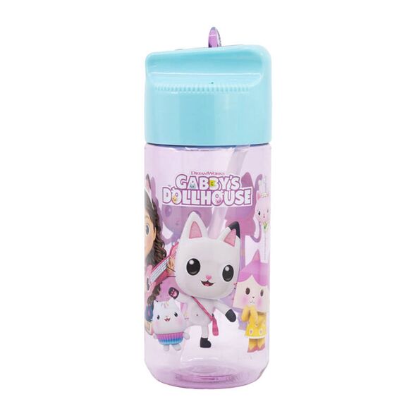 Stor Water bottle with Straw for Kids STOR 21236 430 ml Gabby's Dollhouse (pink&blue) 069250  21236 έως και 12 άτοκες δόσεις 8412497212361