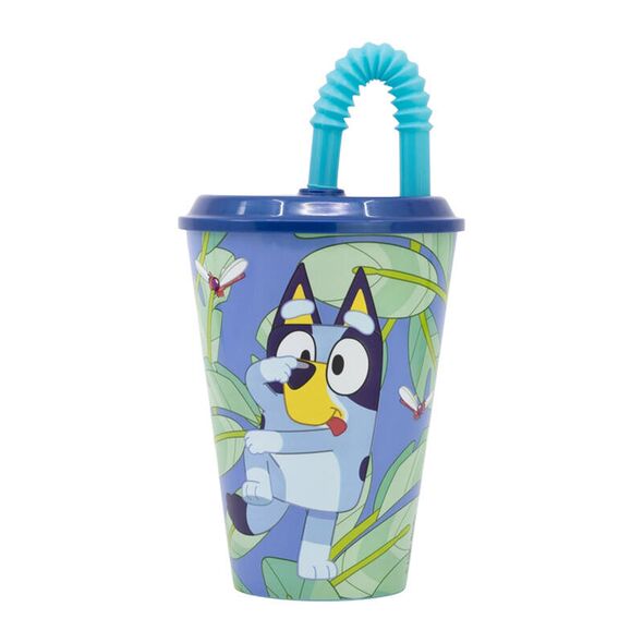 Stor Water Cup with Straw for Kids STOR 50630 430 ml Bluey (blue) 069239  50630 έως και 12 άτοκες δόσεις 8412497506309