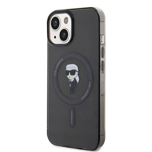 Original Case APPLE IPHONE 15 Karl Lagerfeld Hardcase IML Ikonik MagSafe black 3666339162153