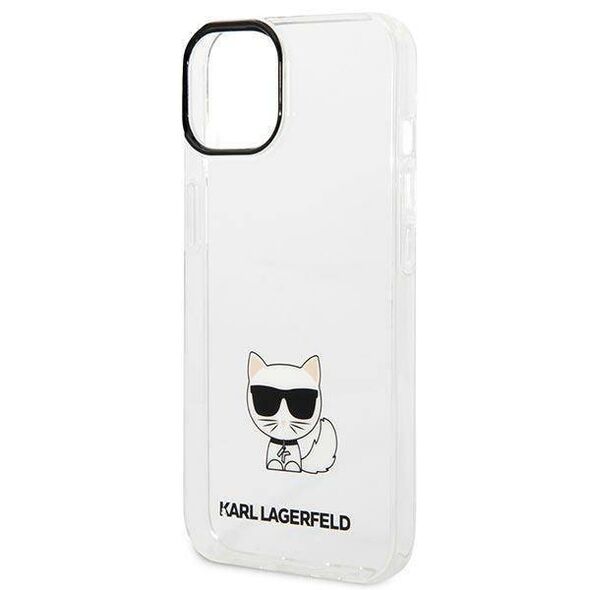 Original Case IPHONE 14 PLUS Karl Lagerfeld Hardcase Choupette Body transparent 3666339076528