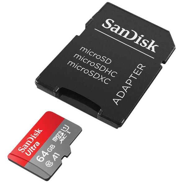 SanDisk memory card Ultra Android microSDXC 64GB 140MB/s A1 Cl.10 UHS-I + adapter 619659200541