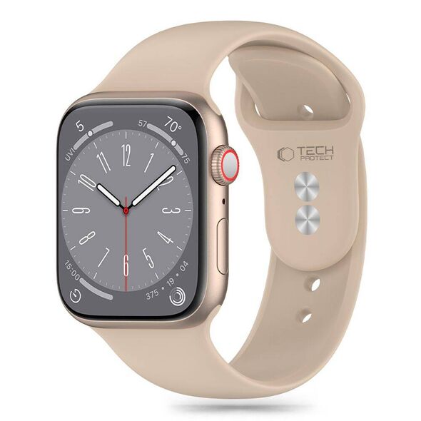 Strap for APPLE WATCH 3 / 4 / 5 / 6 / 7 / 8 / 9 / SE (38 / 40 / 41 MM) Tech-Protect Silicone Walnut beige 5906302310180